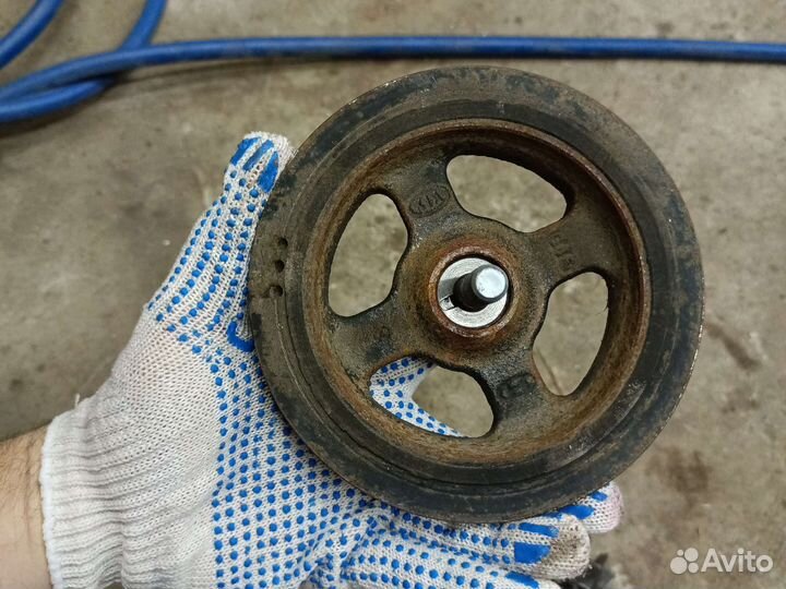 Шкив коленвала g4fa g4fc солярис Рио 3