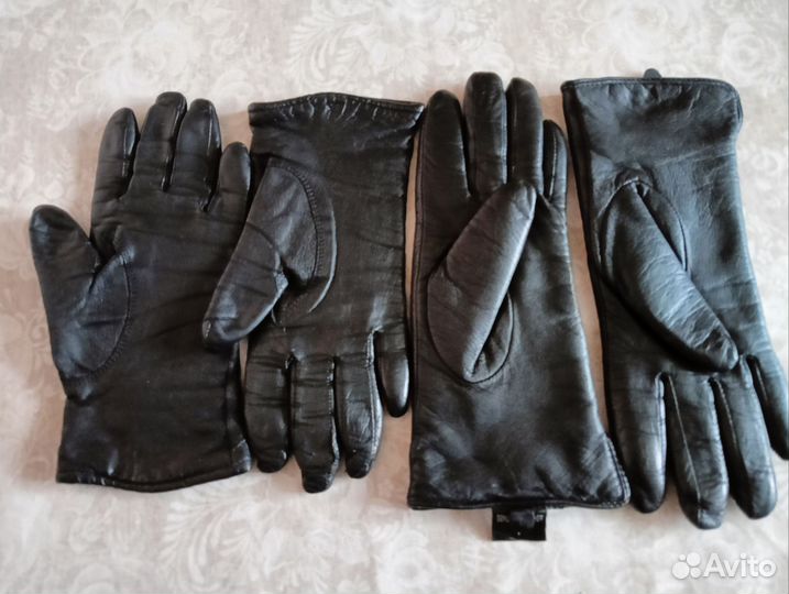 Перчатки женские кожаные 7