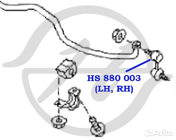 Тяга стабилизатора перед прав / лев