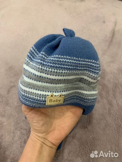 Шапка для новорожденного зима