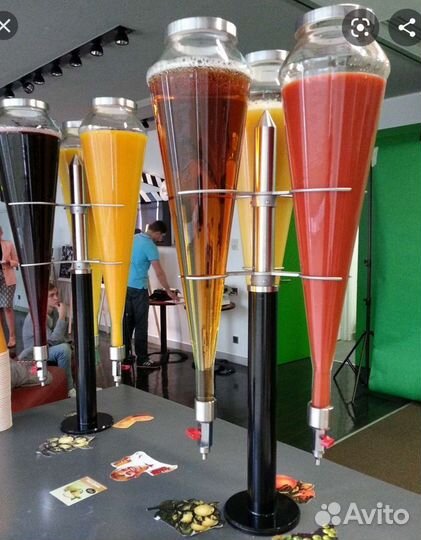 Колба стеклянная для сока. Ретро