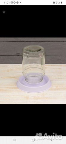 Поилка для птиц (цыплят) под стеклянную банку