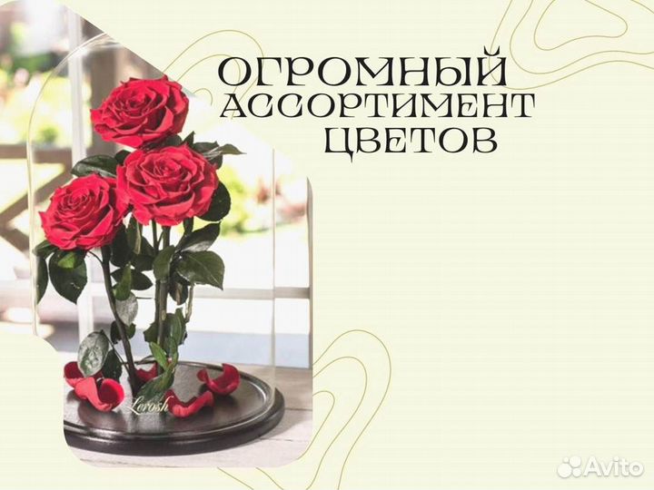 Вечная роза в колбе