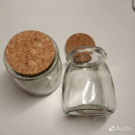 2 банки для специй с пробковой крышкой (новые)
