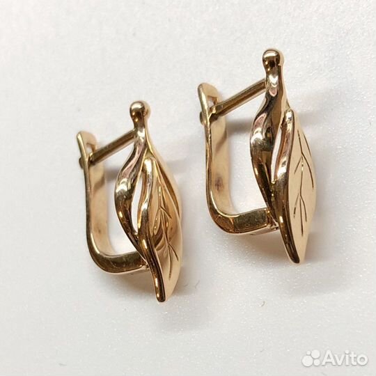 Золотые серьги 585 пробы