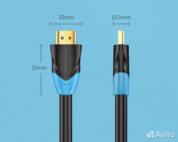 Кабель Mindpure hdmi (M) - hdmi (M) 2.0 HD001 10м