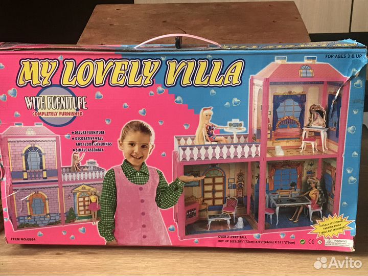 Кукольный домик с мебелью: «my lovely villa»