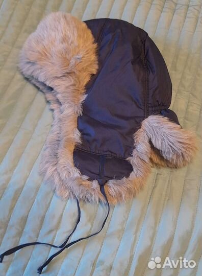 Шапка для мальчика зимняя ушанка. теплая