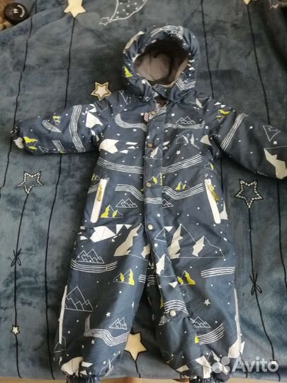 Зимний комбинезон для мальчика 92+шапка зимняя