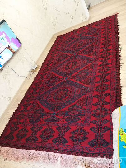 Ковер шерстяной (сумаг), ручной работы, бу