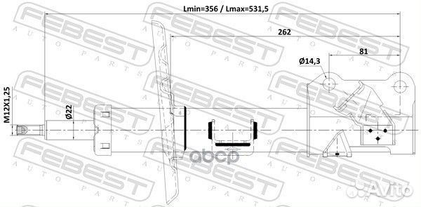 Nsii0025044337 Амортизатор газовый перед лев