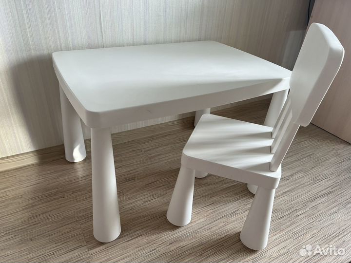 Детский стол и стул IKEA маммут
