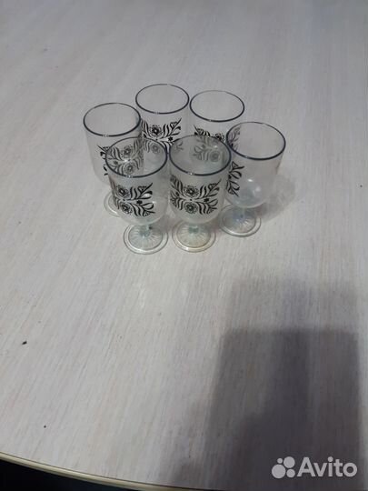 Стаканы и вазы. Хрусталь, стекло, набор тарелок