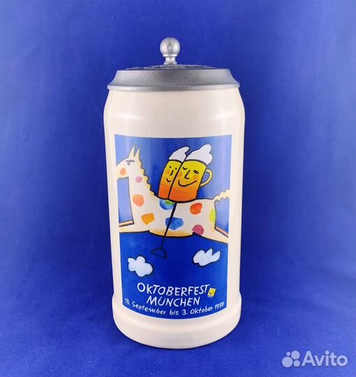 Литровая пивная кружка 