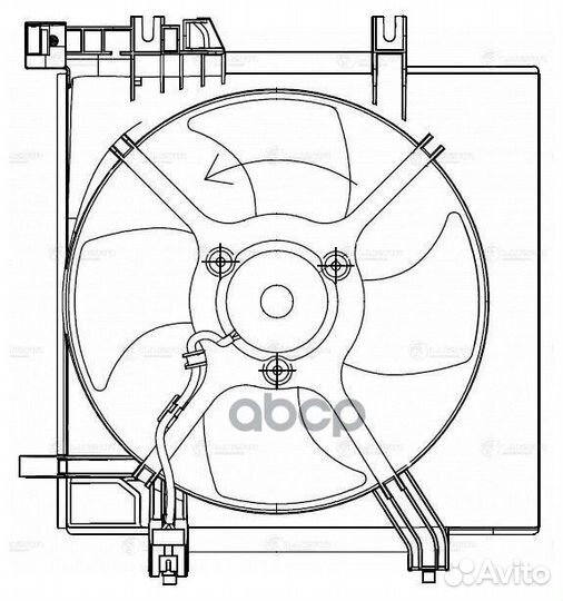 Крыльчатка с эл.мотором subaru forester S12 (0