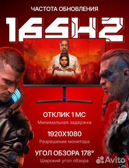 Новый игровой монитор xiaomi redmi G24 165HZ 1мс
