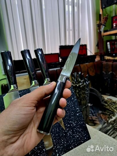 Набор кухонных ножей с подставкой