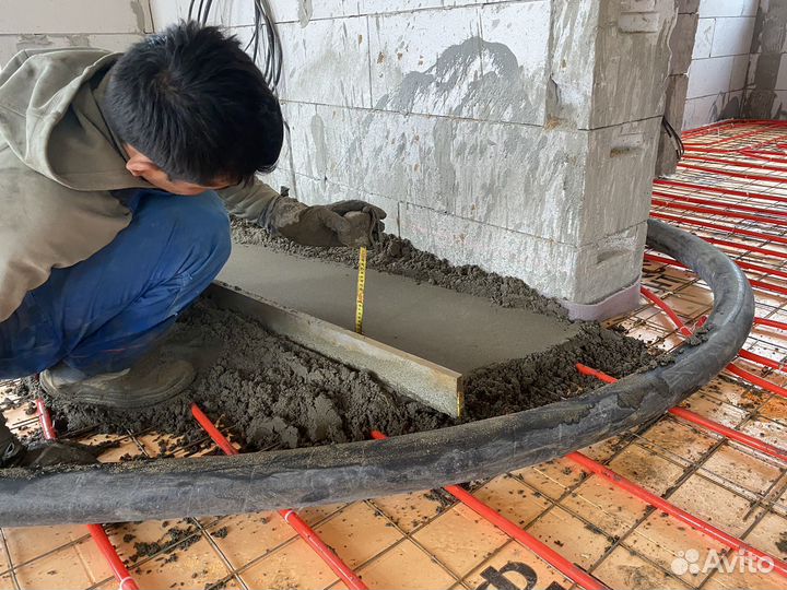 Полусухая стяжка механизированная