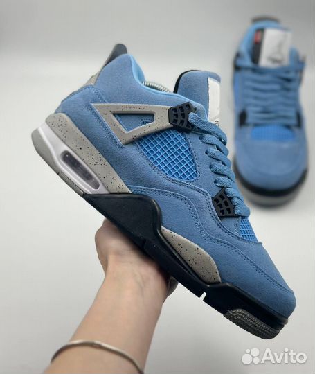 Зимние Nike Jordan 4 Blue с мехом