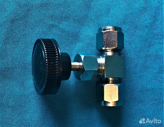Кран игольчатый из нержавеющей стали 8мм