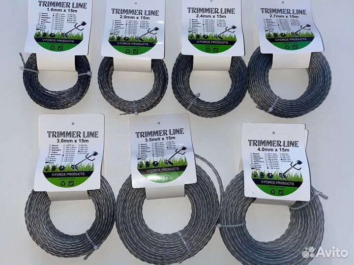 Леска для тримера от 1.6 мм до 4 мм