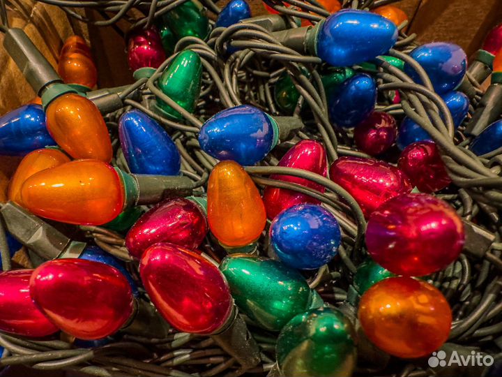 Винтажные гирлянды из 90х лампочки свечки