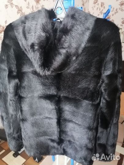 Шуба норковая 46 48 черная автоледи