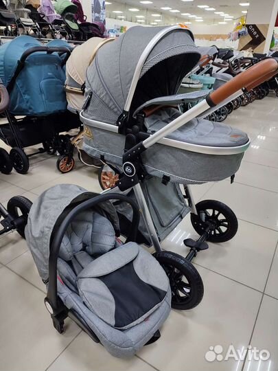 Коляска люкс мом 3в1