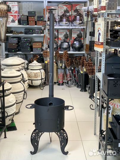 Печь (очаг) с трубой для казана 8 10 литров