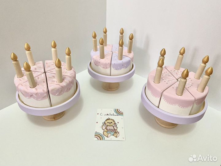 Детская деревянная игрушечная посудка