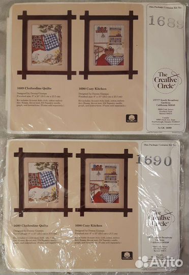 Наборы для вышивания с паспарту, много