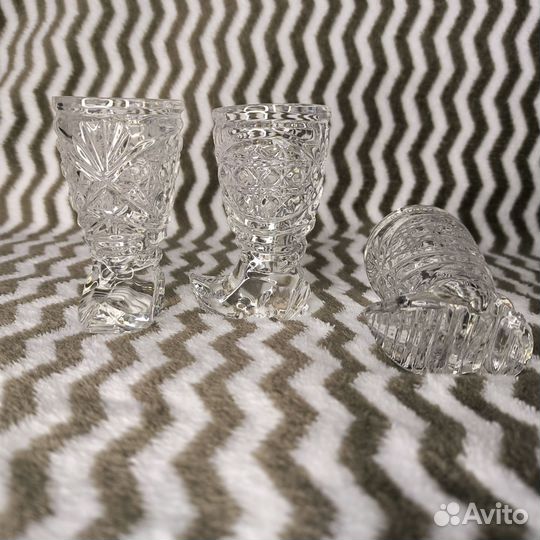 Рюмка сапожок хрустальная СССР