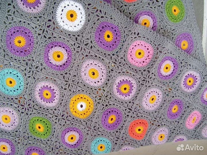 Плед детский вязаный ручная работа