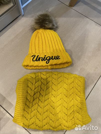 Комплект детский шапка и снуд (зима)