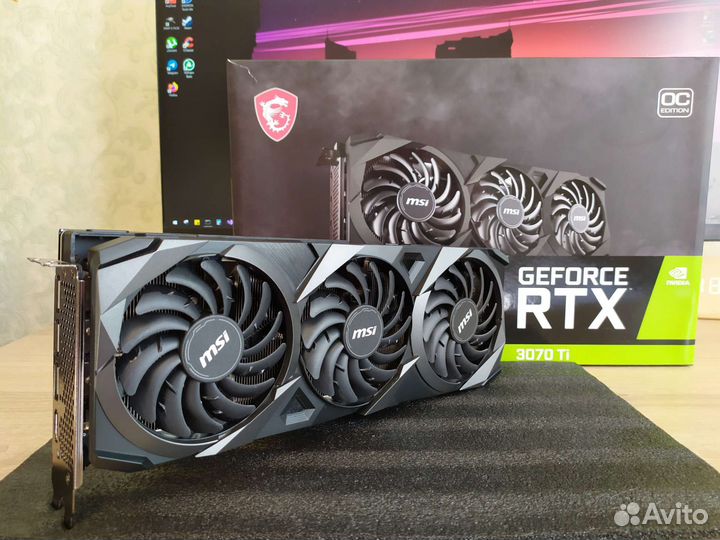 Видеокарта MSI RTX 3070 Ti Ventus 3X OC 8Gb