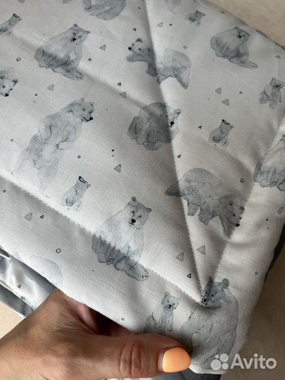 Новое Льняное одеяло 3-6лет (140х110)