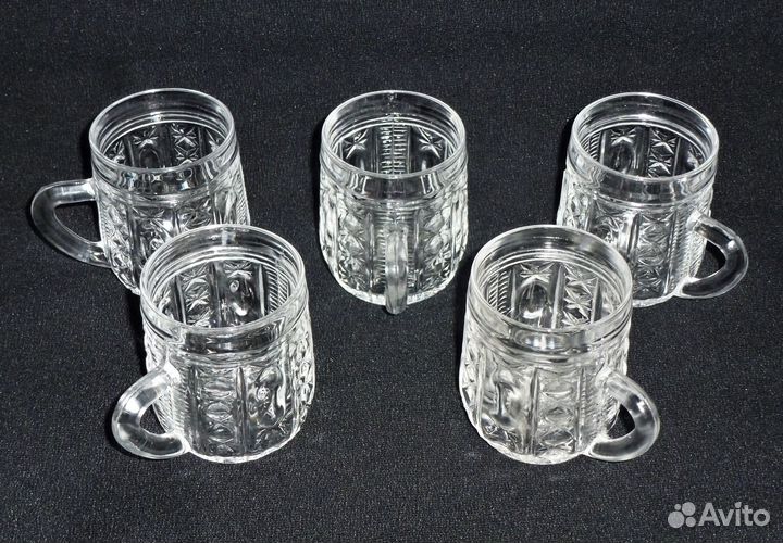 Бокалы кружечки хрусталь СССР 5 шт дхз