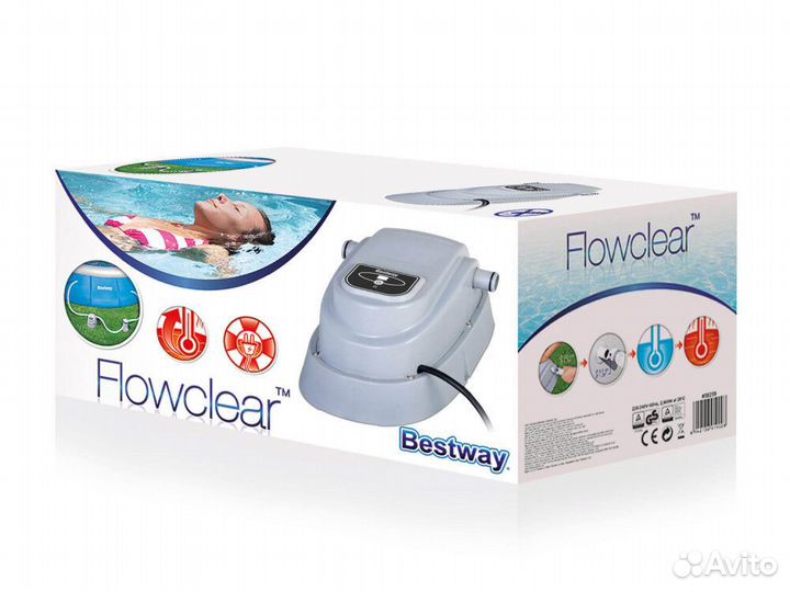 Проточный водонагреватель для бассейнов