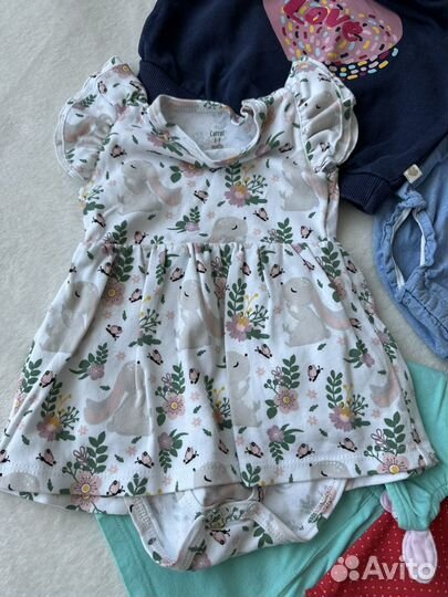 Одежда для девочки пакетом 6-9 месяцев, 62-74