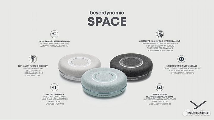 Спикерфон Beyerdynamic Space Bluetooth/USB (Aquama
