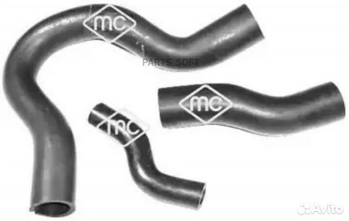 Metalcaucho 09386 Патрубок fiat panda/punto 03- 1