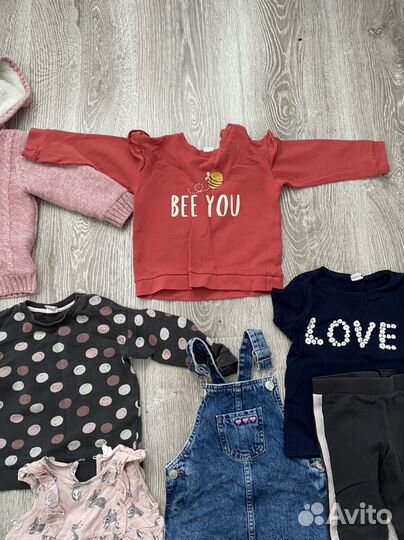 Вещи пакетом на девочку 86-92 h&m