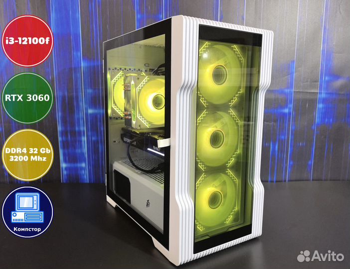 Игровой пк новый i3-RTX3050-32DDR4-GPC13745082-H610