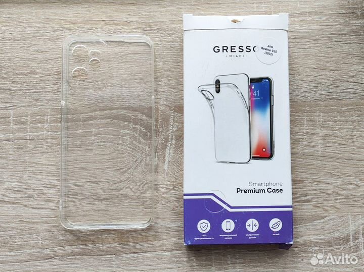 Новый прозрачный чехол для Realme C35