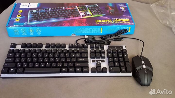 Клавиатура+ мышь проводные Hoco GM18, черный