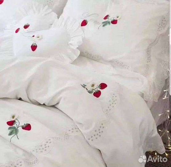 Белье постельное клубничка