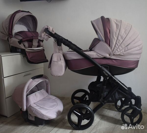 Коляска 3в1 Adamex Barletta 2.0 (гелевые колеса)