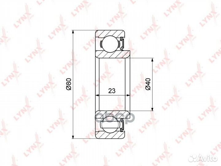 Комплект подшипника полуоси зад WB1513 lynx