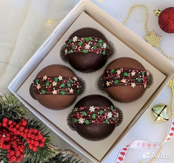 Шоколадные бомбочки с маршмеллоу