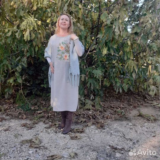 Платье из льна